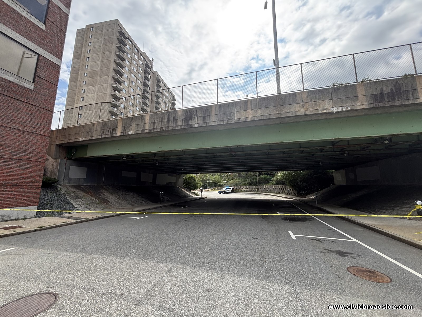 Scene along the closed section of Dartmouth Street, September 17