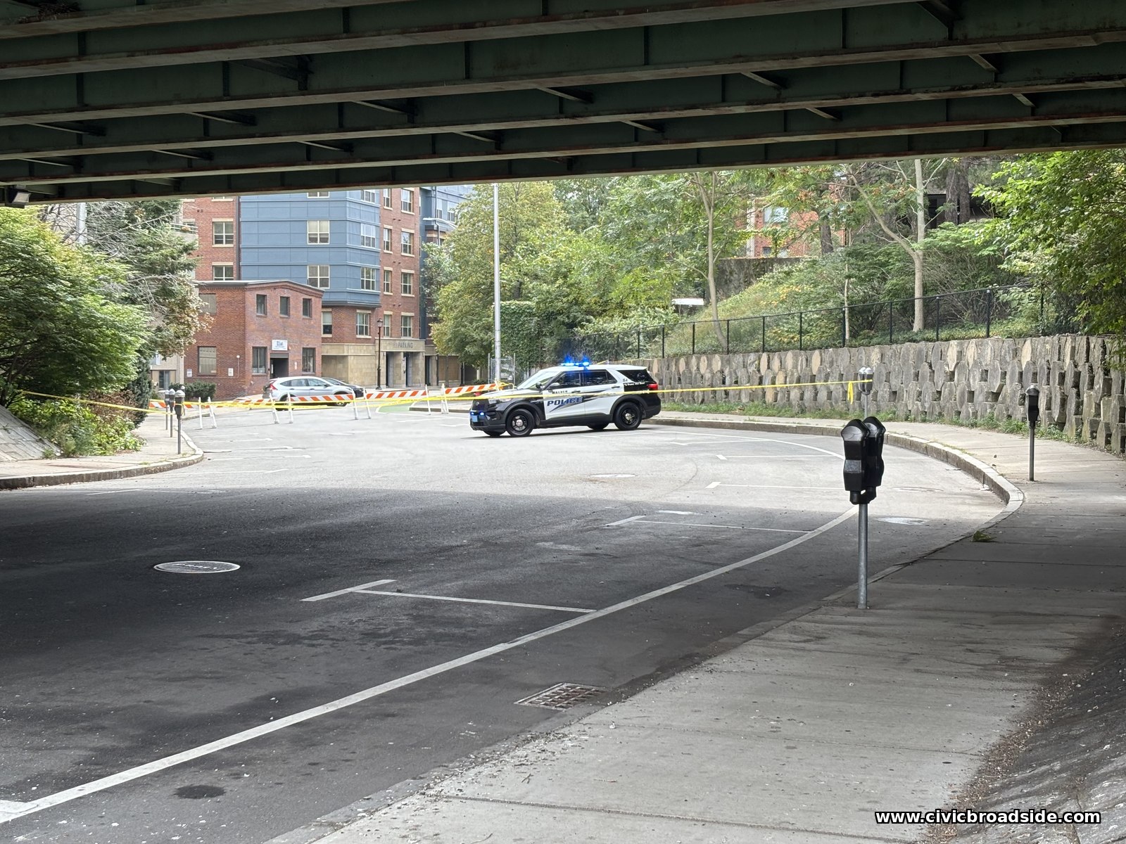 Scene along the closed section of Dartmouth Street, September 17