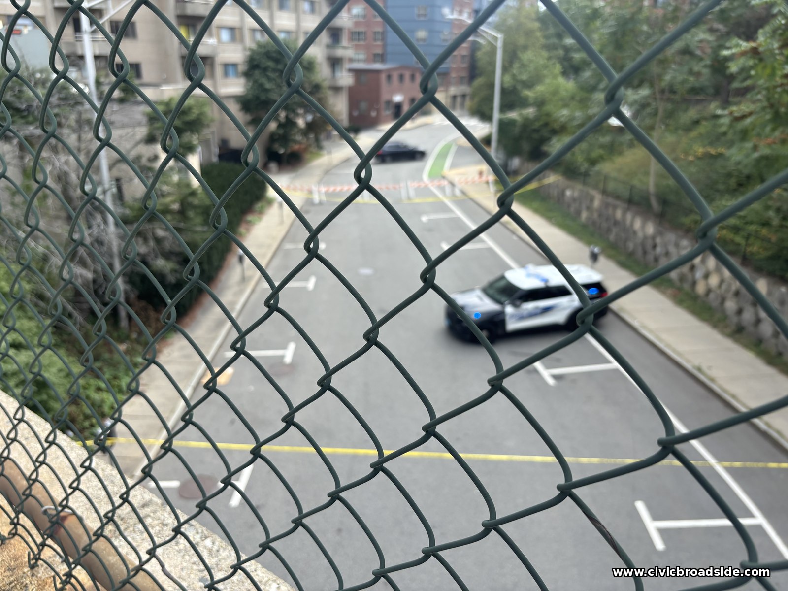 Scene along the closed section of Dartmouth Street, September 17