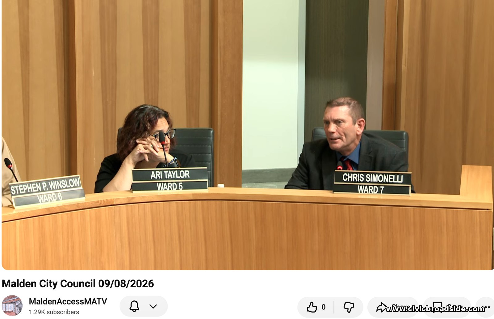 Ward 7 Councillor Chris Simonelli speaks at the dais