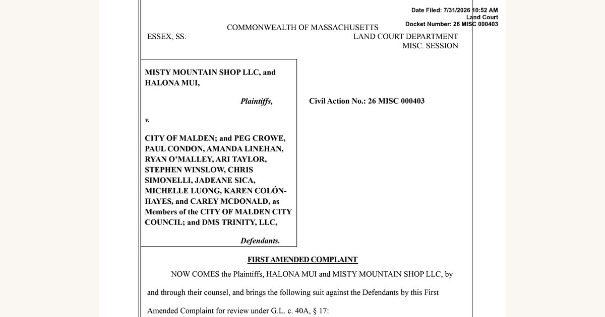 Here We Go Again? Malden Sued Over Another Cannabis Permit