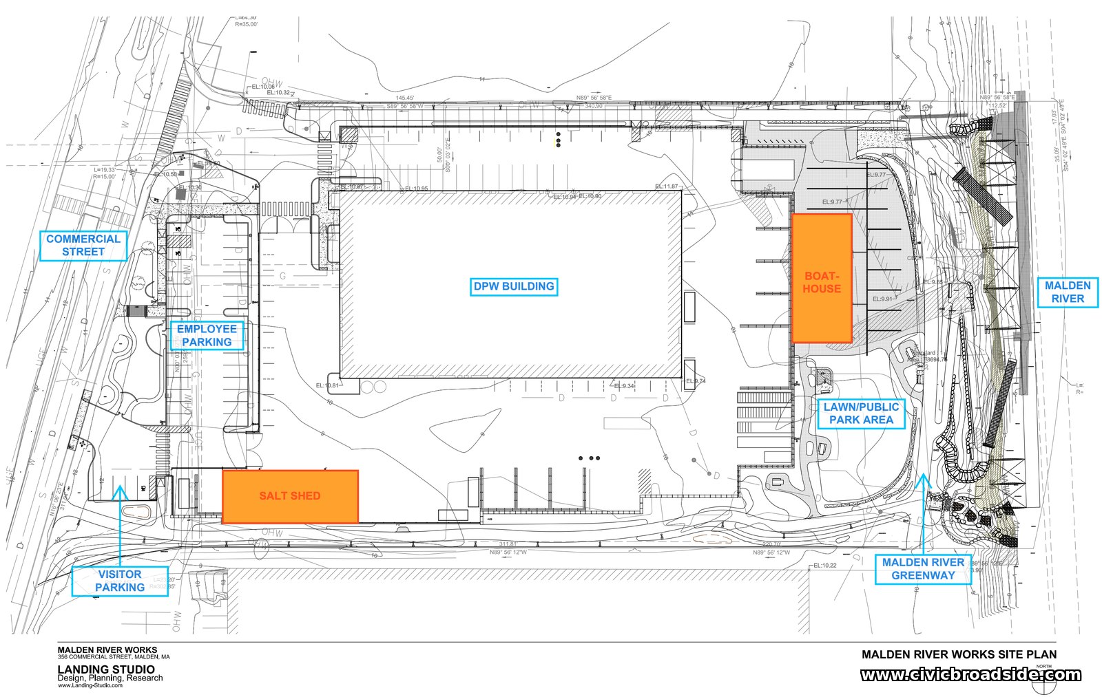 City of Malden site plan for the Malden River Works project