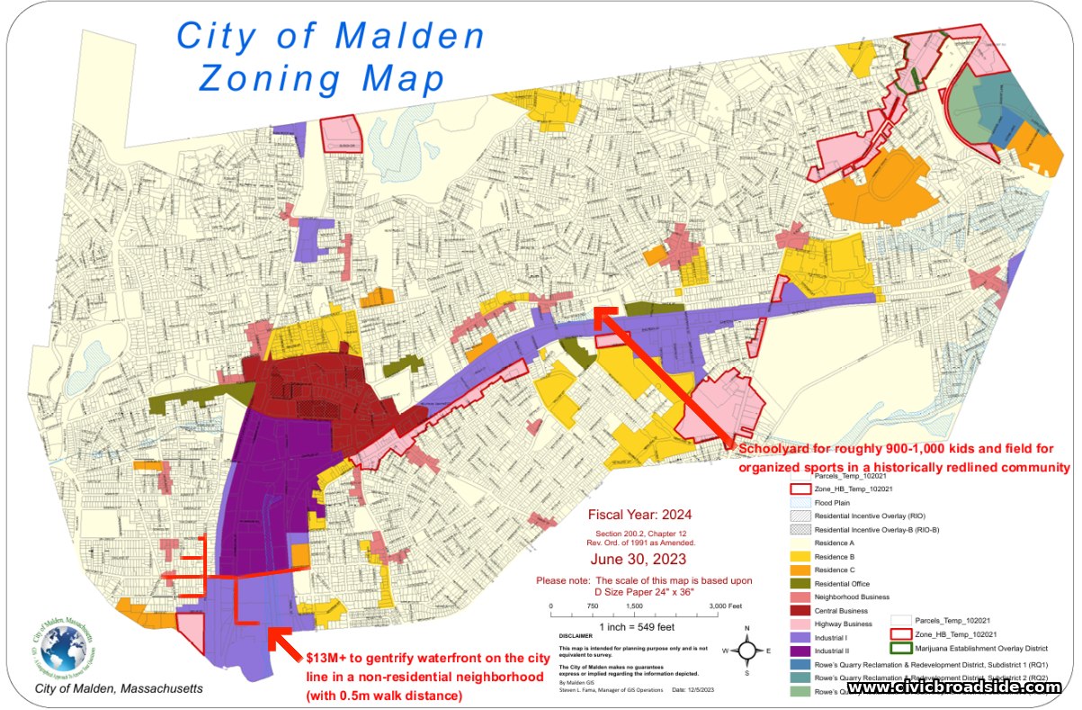 Map of city spending referenced in the Council's money-moves discussion
