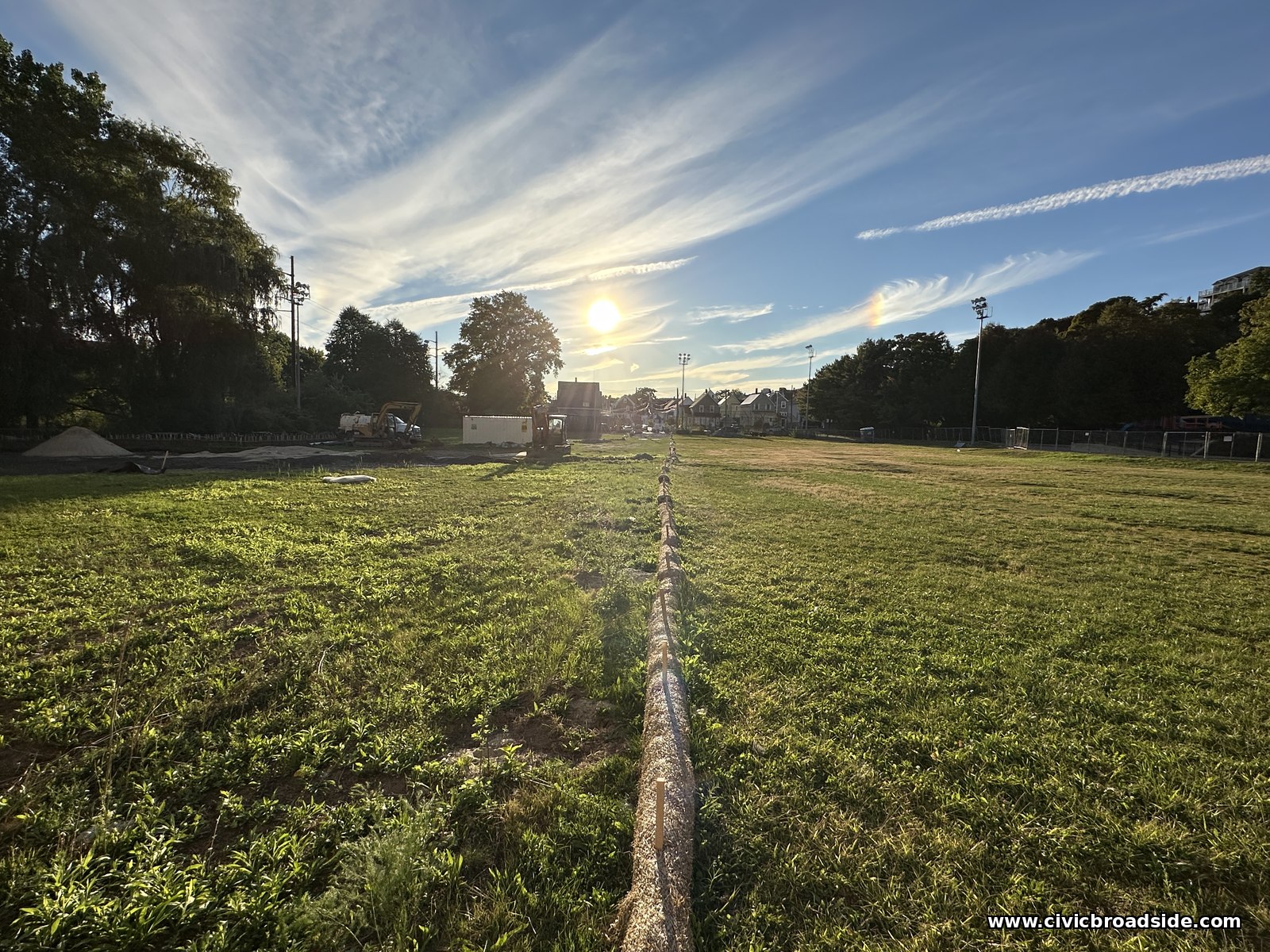 Hazardous-material containment area at Roosevelt Park
