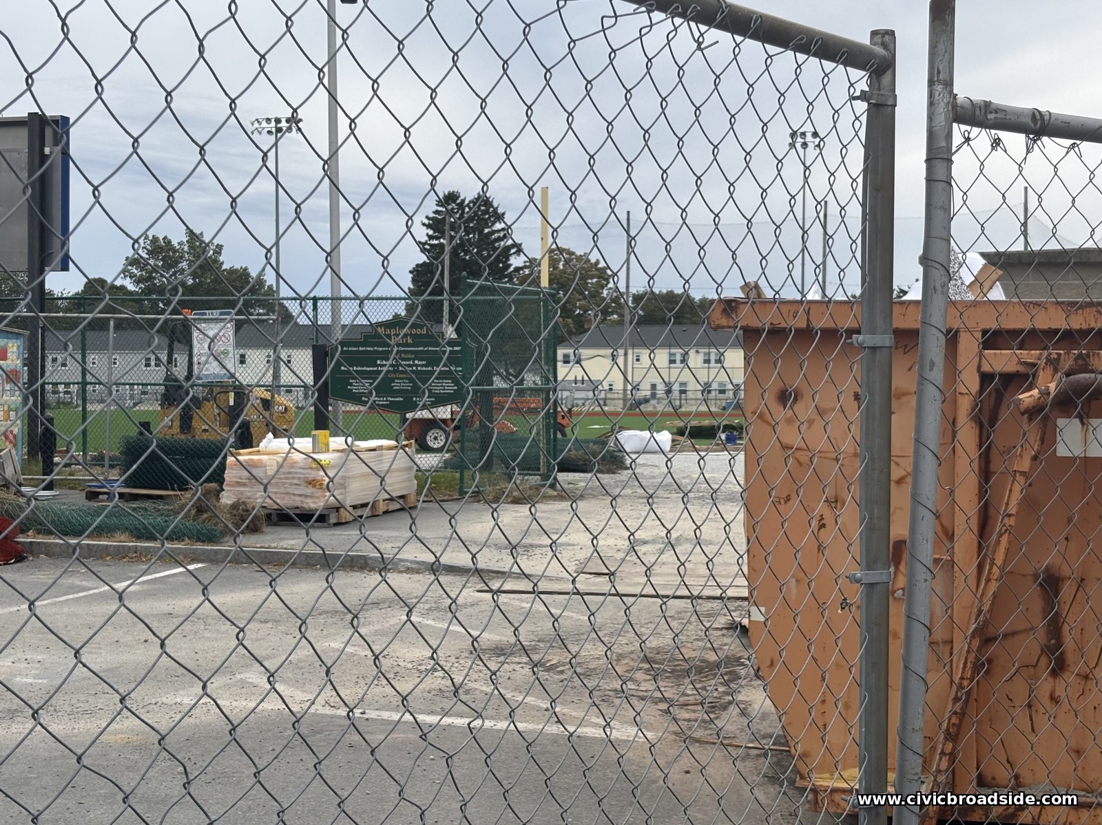 Maplewood Park turf renovation work underway
