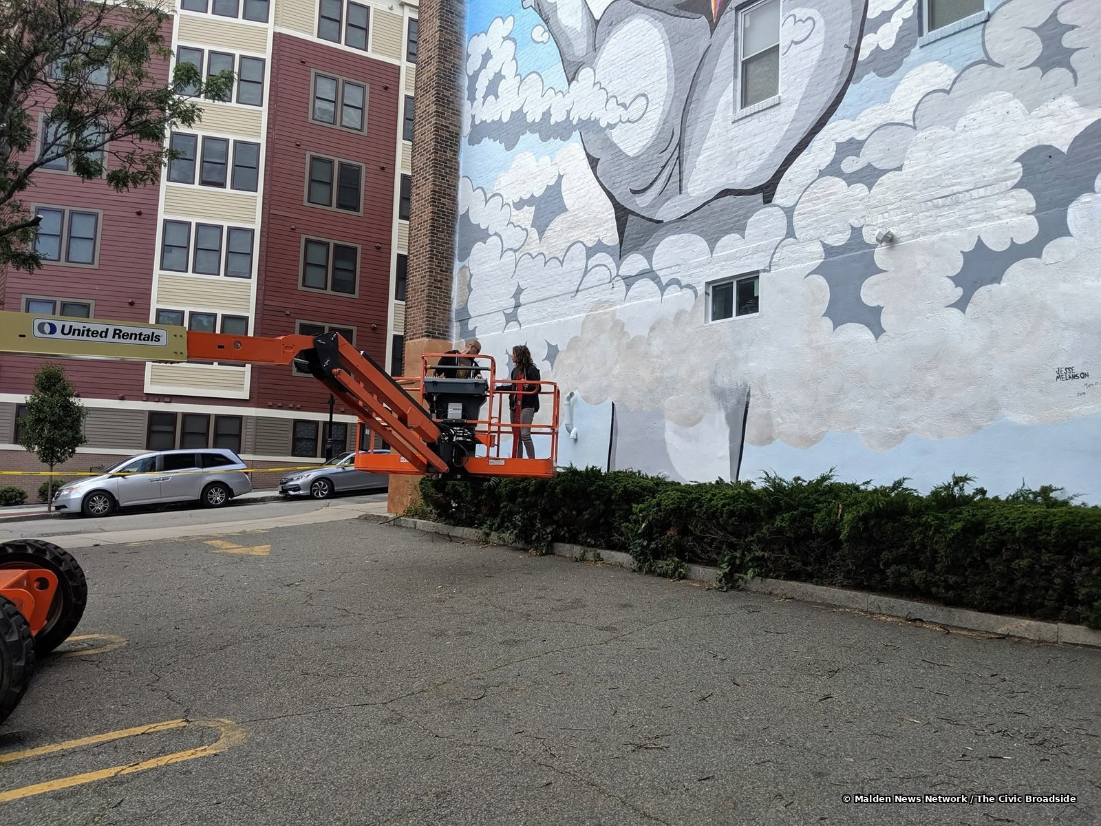 Paint and mural supplies on site