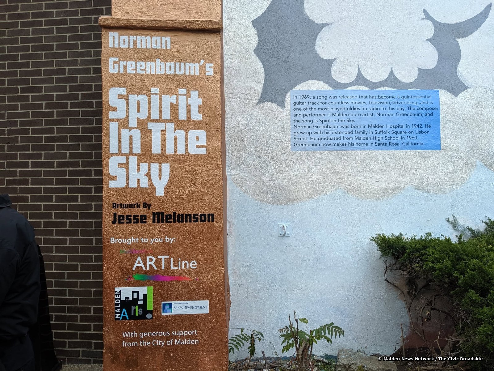 The mural on its street corner