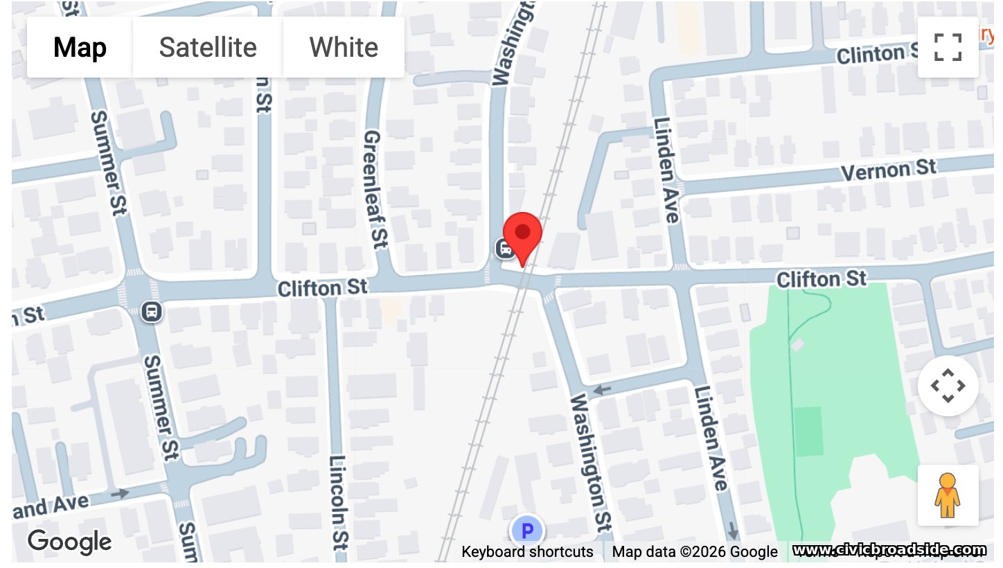 Clifton Street, map view