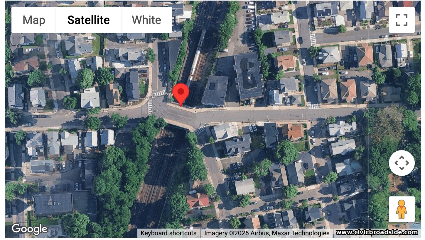 Clifton Street, satellite view