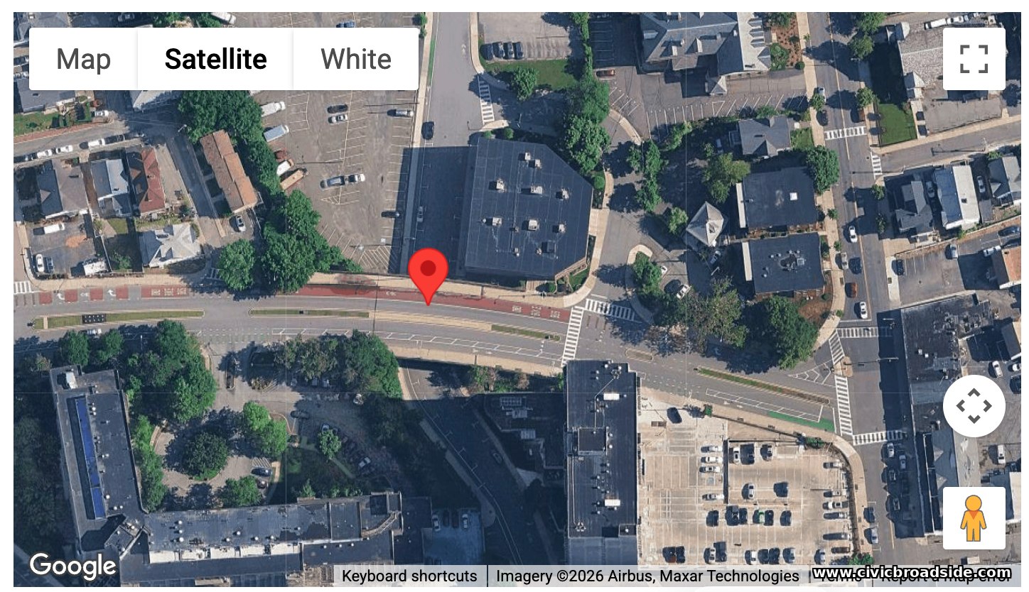Florence Street, satellite view